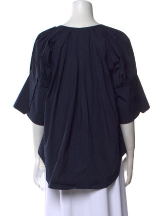 A.L.C. V-Neck Short Sleeve Blouse