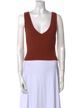 A.L.C. V-Neck Sleeveless Crop Top