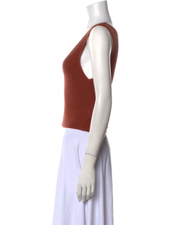 A.L.C. V-Neck Sleeveless Crop Top