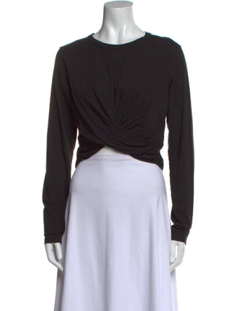 A.L.C. Crew Neck Long Sleeve Crop Top