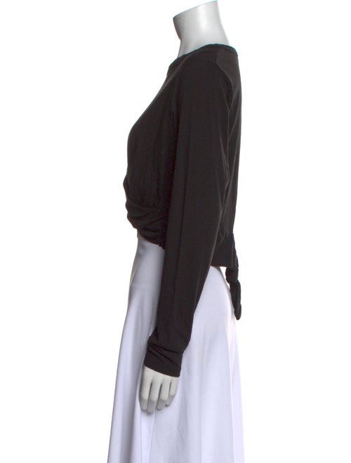 A.L.C. Crew Neck Long Sleeve Crop Top