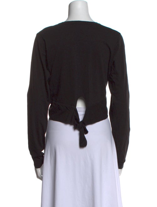 A.L.C. Crew Neck Long Sleeve Crop Top