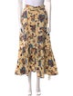 A.L.C. Floral Print Midi Length Skirt
