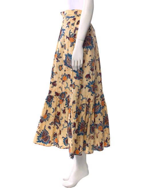 A.L.C. Floral Print Midi Length Skirt