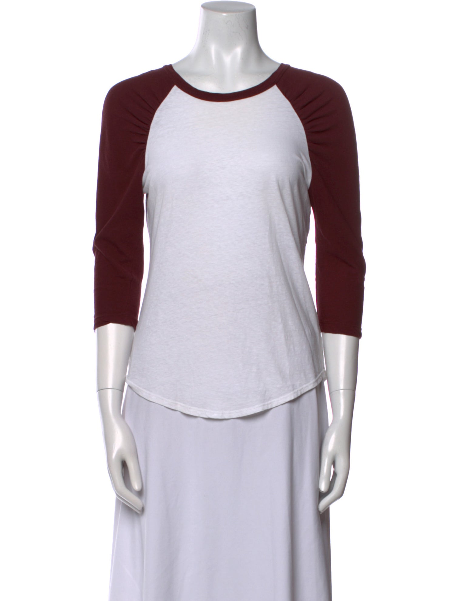 A.L.C. Colorblock Pattern Scoop Neck T-Shirt