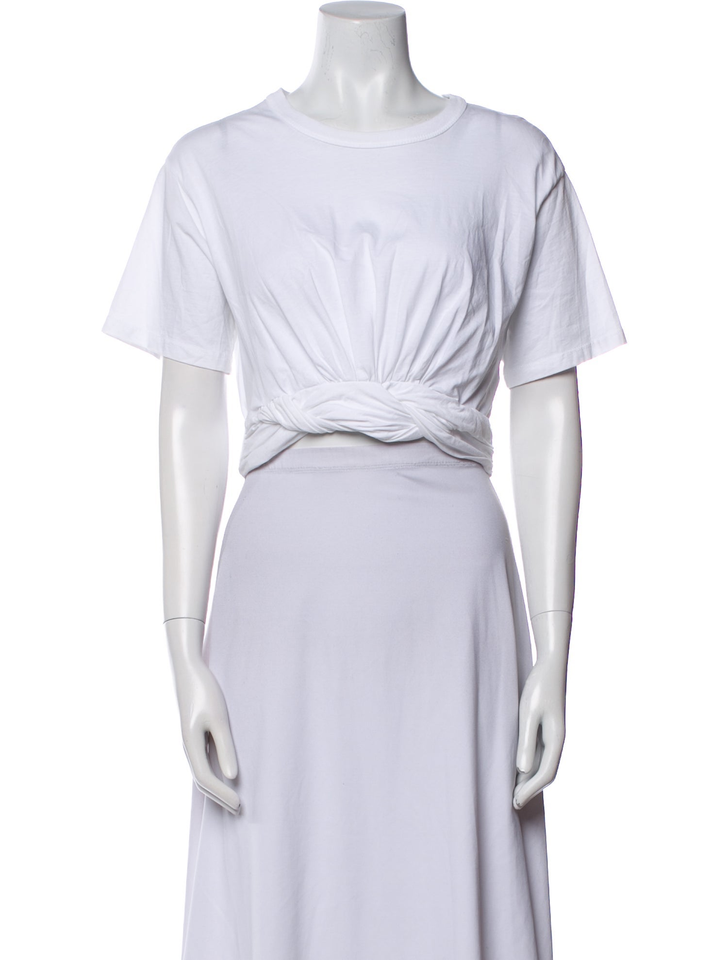 A.L.C. Crew Neck Short Sleeve Crop Top