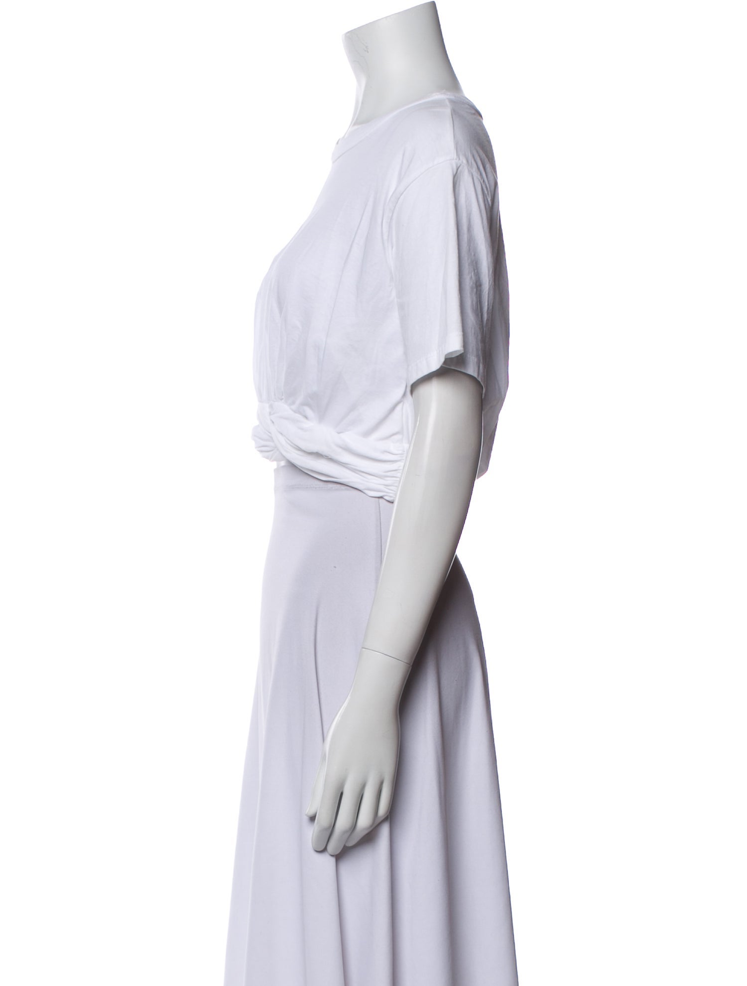 A.L.C. Crew Neck Short Sleeve Crop Top