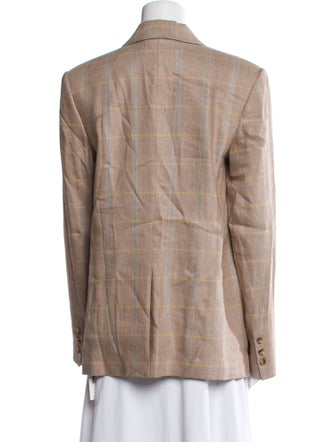A.L.C. Linen Plaid Print Blazer