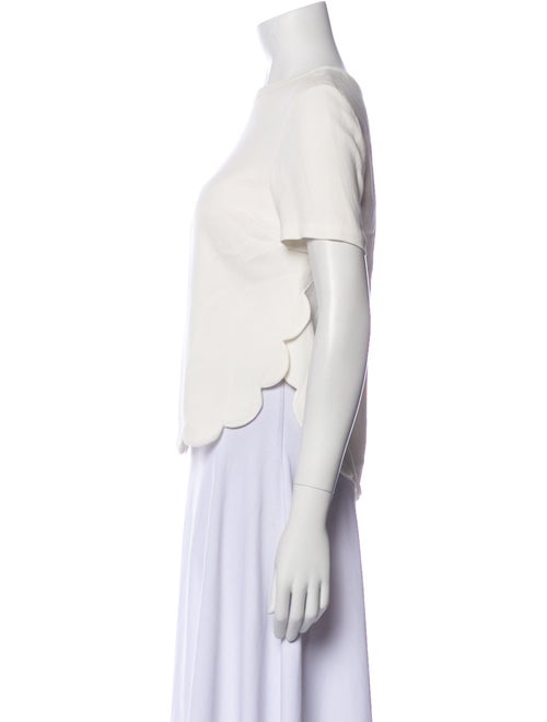 A.L.C. Bateau Neckline Short Sleeve Crop Top