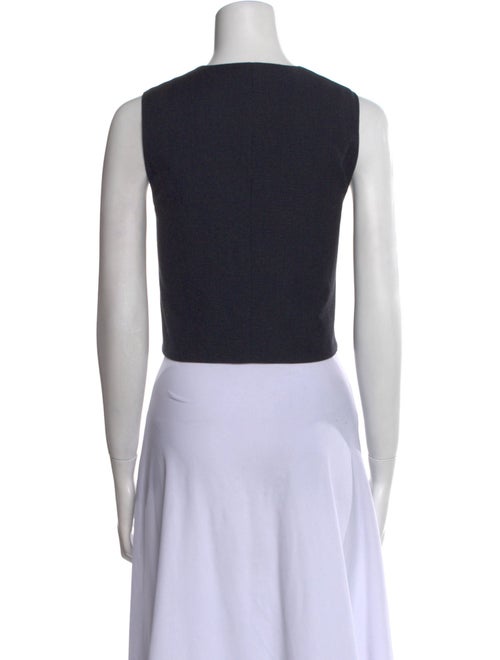 A.L.C. Virgin Wool V-Neck Crop Top