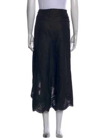 A.L.C. Linen Midi Length Skirt