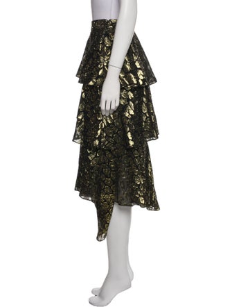 A.L.C. Silk Midi Length Skirt