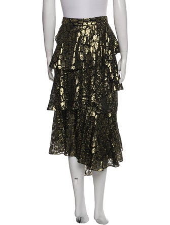 A.L.C. Silk Midi Length Skirt