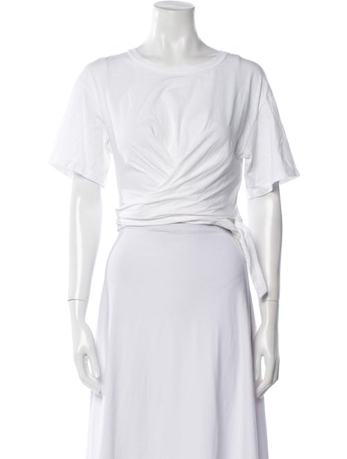 A.L.C. Scoop Neck Short Sleeve Crop Top