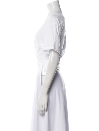 A.L.C. Scoop Neck Short Sleeve Crop Top