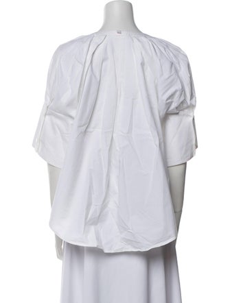 A.L.C. V-Neck Short Sleeve Button-Up Top