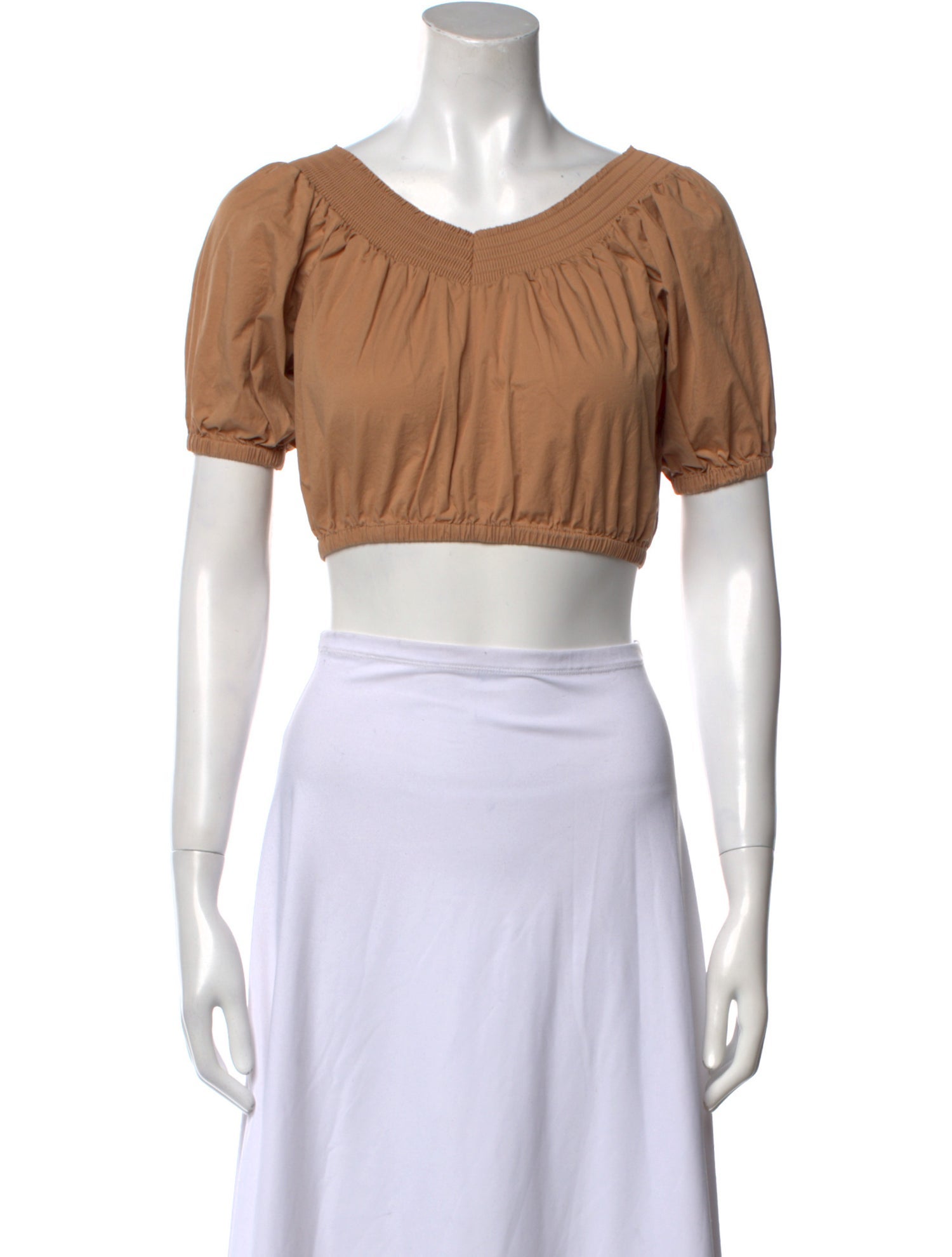 A.L.C. Scoop Neck Short Sleeve Crop Top