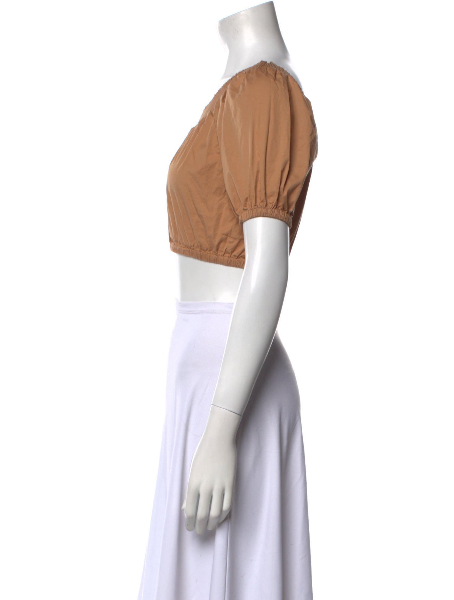 A.L.C. Scoop Neck Short Sleeve Crop Top