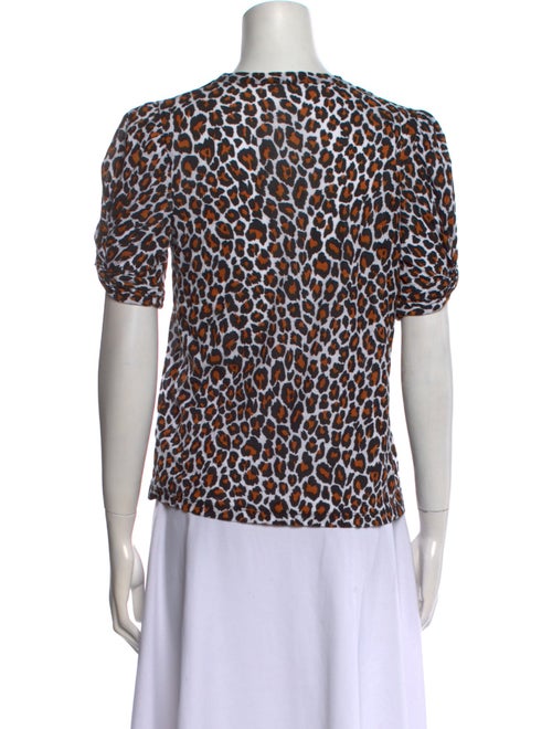 A.L.C. Animal Print Crew Neck T-Shirt