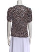 A.L.C. Animal Print Crew Neck T-Shirt
