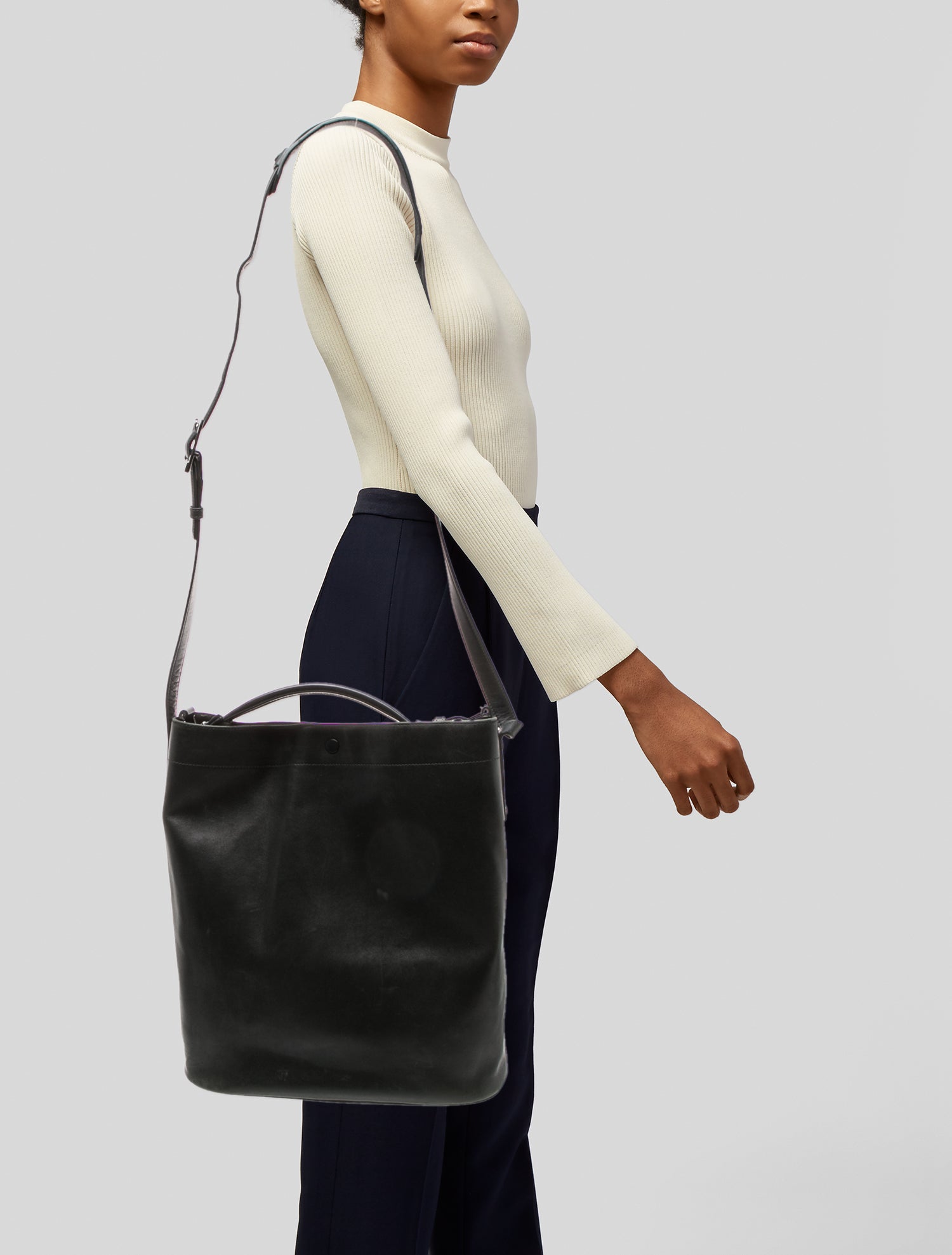 A.L.C. Leather Bucket Bag