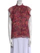 A.L.C. Silk Floral Print Blouse