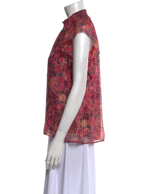 A.L.C. Silk Floral Print Blouse