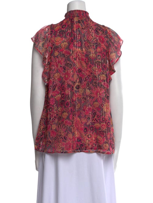 A.L.C. Silk Floral Print Blouse