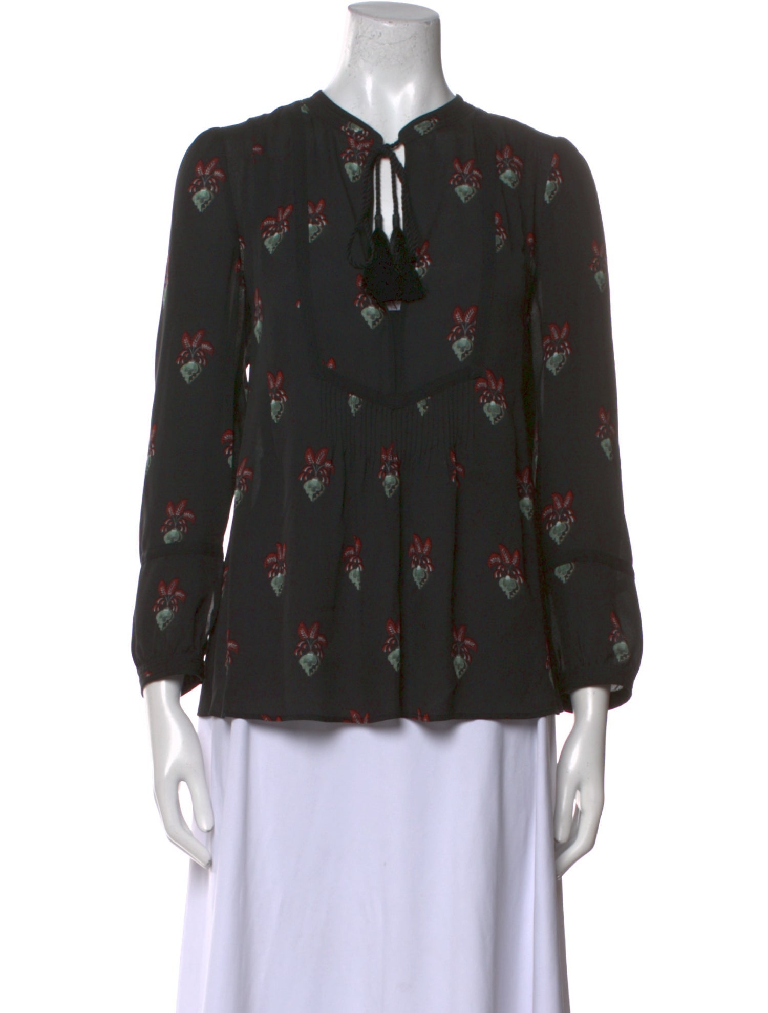 A.L.C. Silk Floral Print Blouse