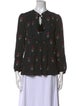 A.L.C. Silk Floral Print Blouse