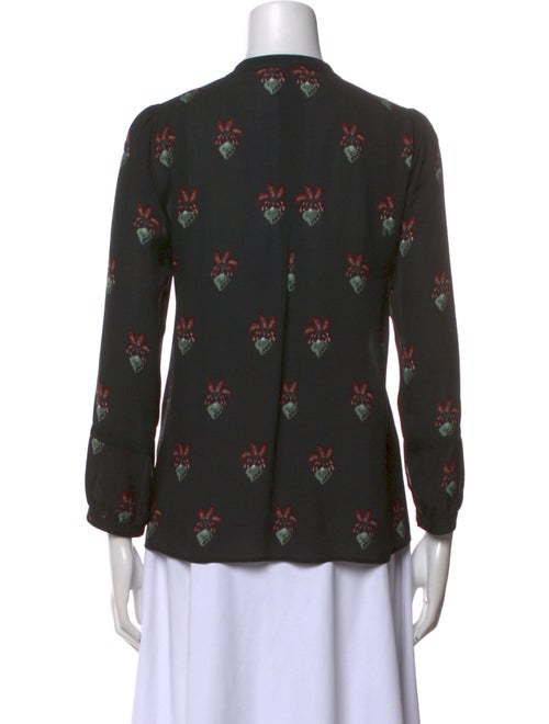 A.L.C. Silk Floral Print Blouse