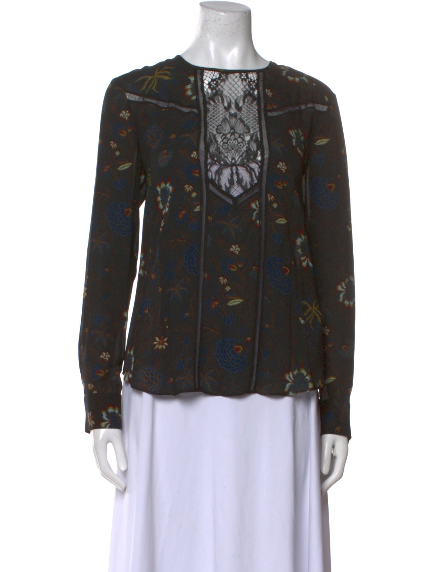 A.L.C. Silk Printed Blouse