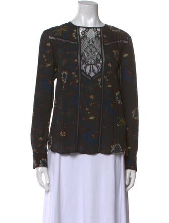 A.L.C. Silk Printed Blouse