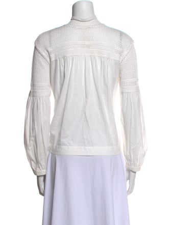 A.L.C. Mock Neck Long Sleeve Blouse
