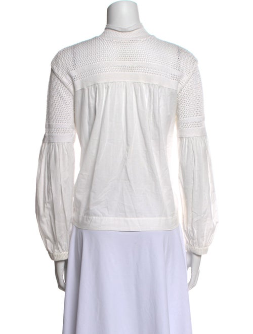 A.L.C. Mock Neck Long Sleeve Blouse