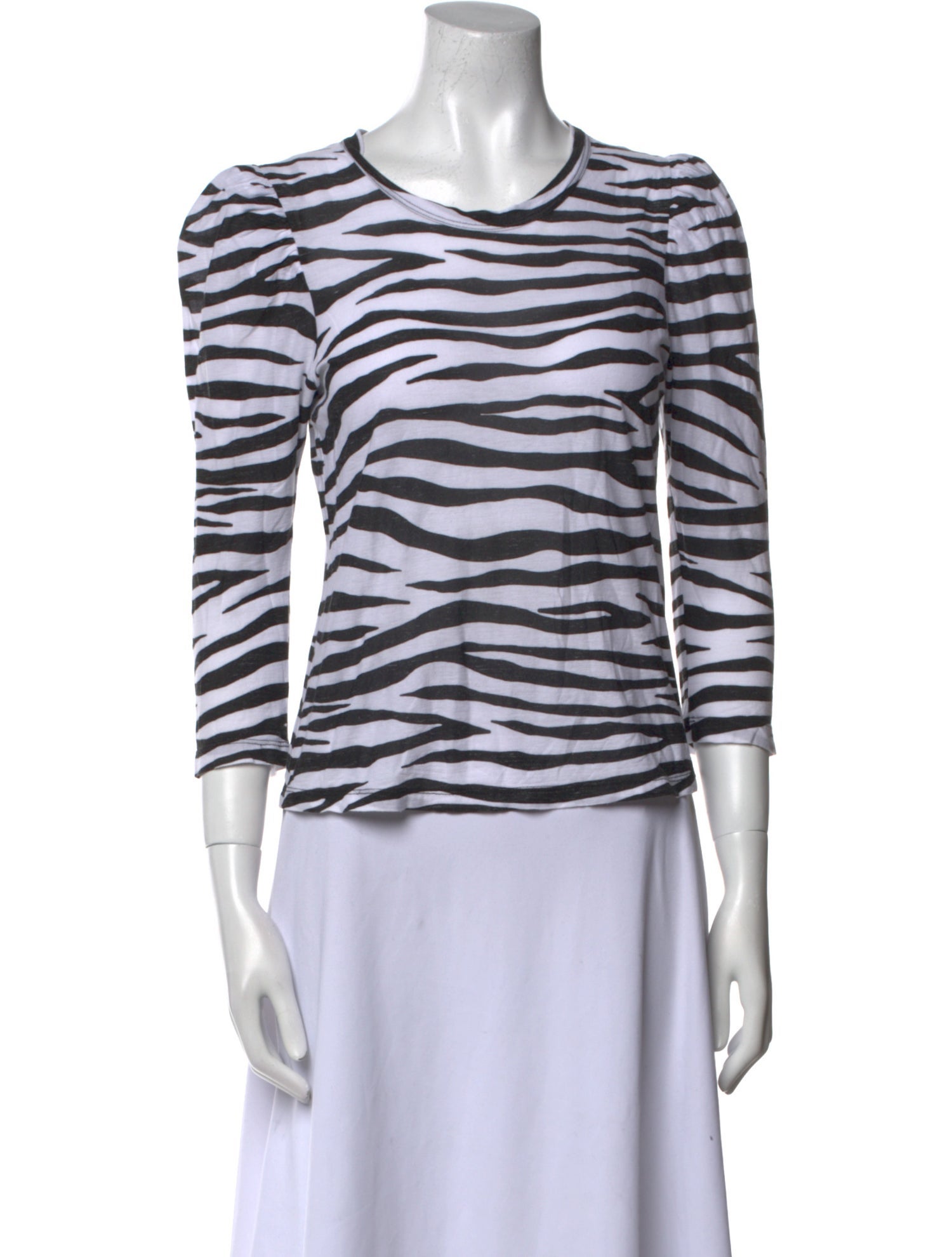 A.L.C. Animal Print Crew Neck Top