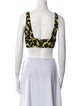 A.L.C. Printed Square Neckline Crop Top