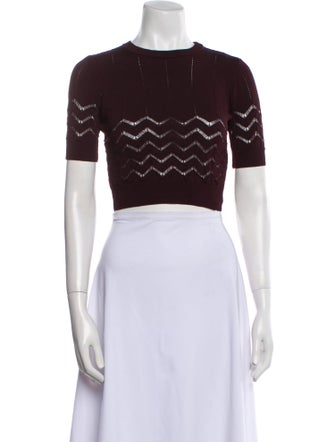 A.L.C. Crew Neck Short Sleeve Crop Top