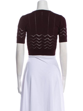 A.L.C. Crew Neck Short Sleeve Crop Top