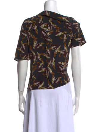 A.L.C. Printed V-Neck Top