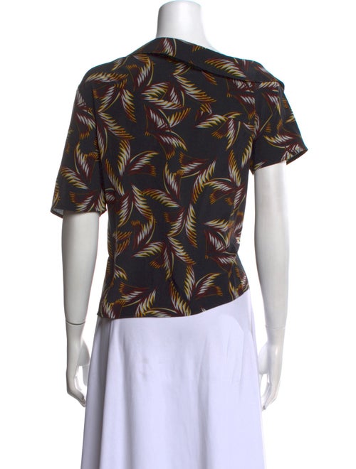 A.L.C. Printed V-Neck Top