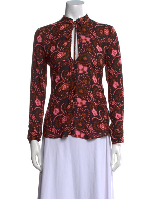 A.L.C. Silk Floral Print Blouse