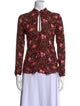 A.L.C. Silk Floral Print Blouse