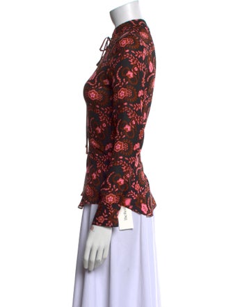 A.L.C. Silk Floral Print Blouse