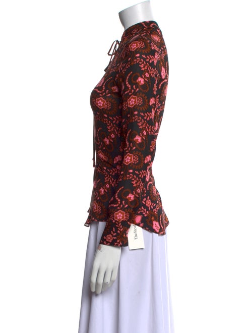 A.L.C. Silk Floral Print Blouse