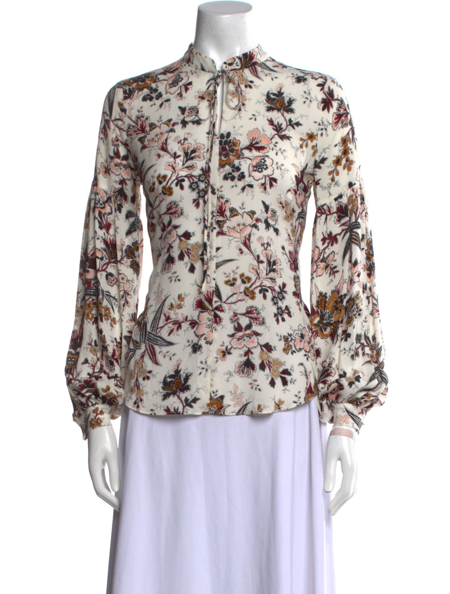 A.L.C. Silk Floral Print Blouse
