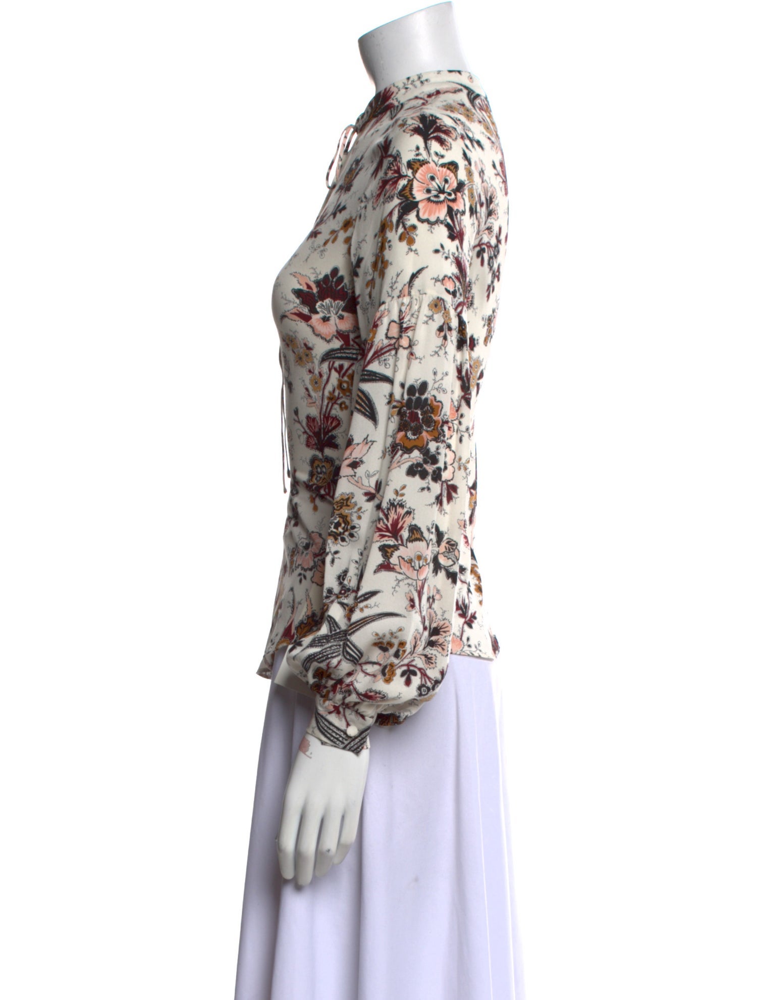 A.L.C. Silk Floral Print Blouse
