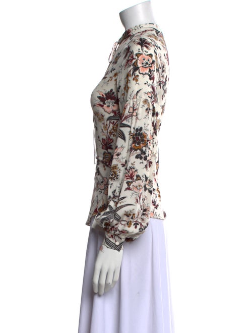 A.L.C. Silk Floral Print Blouse