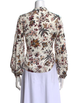 A.L.C. Silk Floral Print Blouse