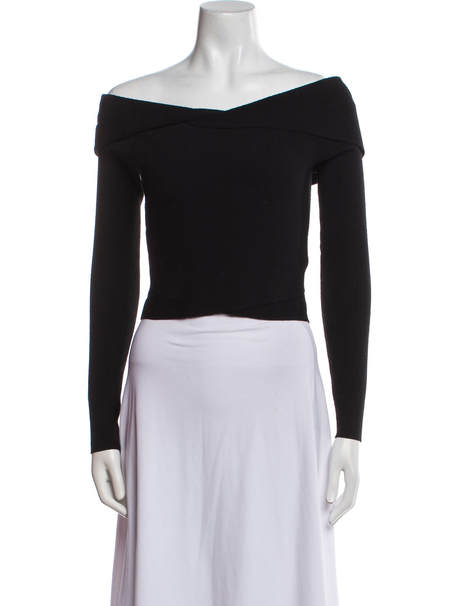 A.L.C. Off-The-Shoulder Long Sleeve Crop Top